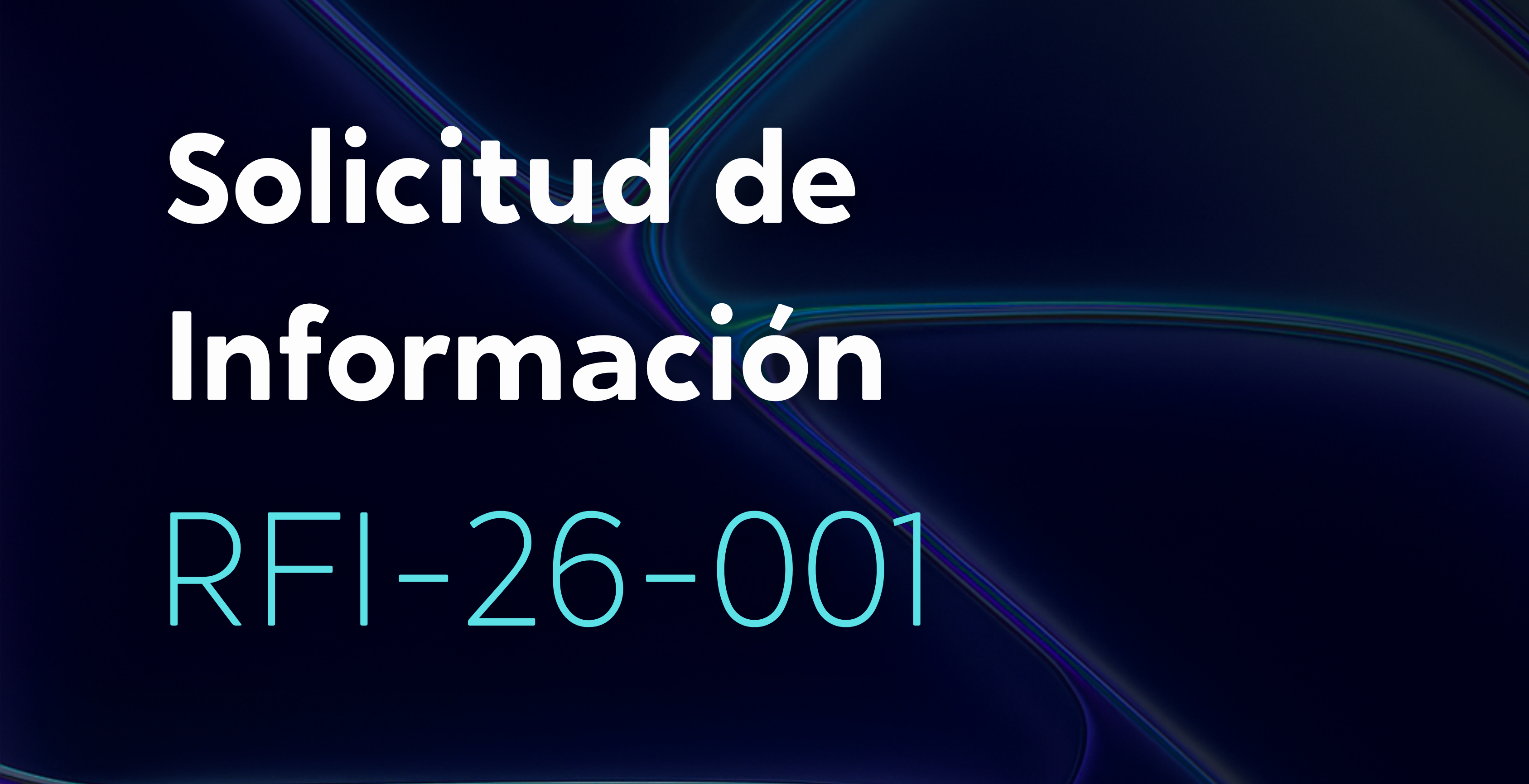 Imagen del comunicado RFI-26-001 (ESP/ENG)