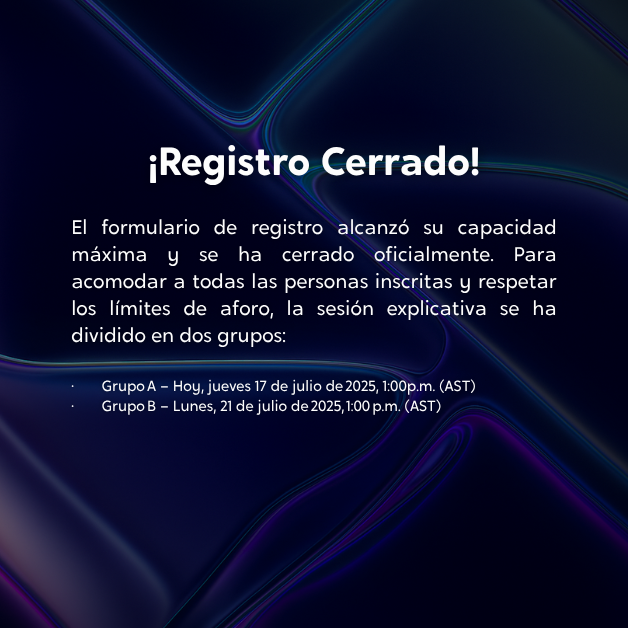Imagen del comunicado RFI-26-001 Registro Cerrado para Reunión Explicatoria.